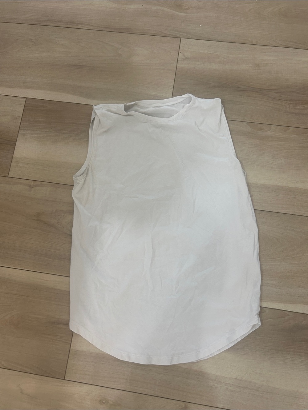 lululemon athletica White Sleeveless Crew Tank